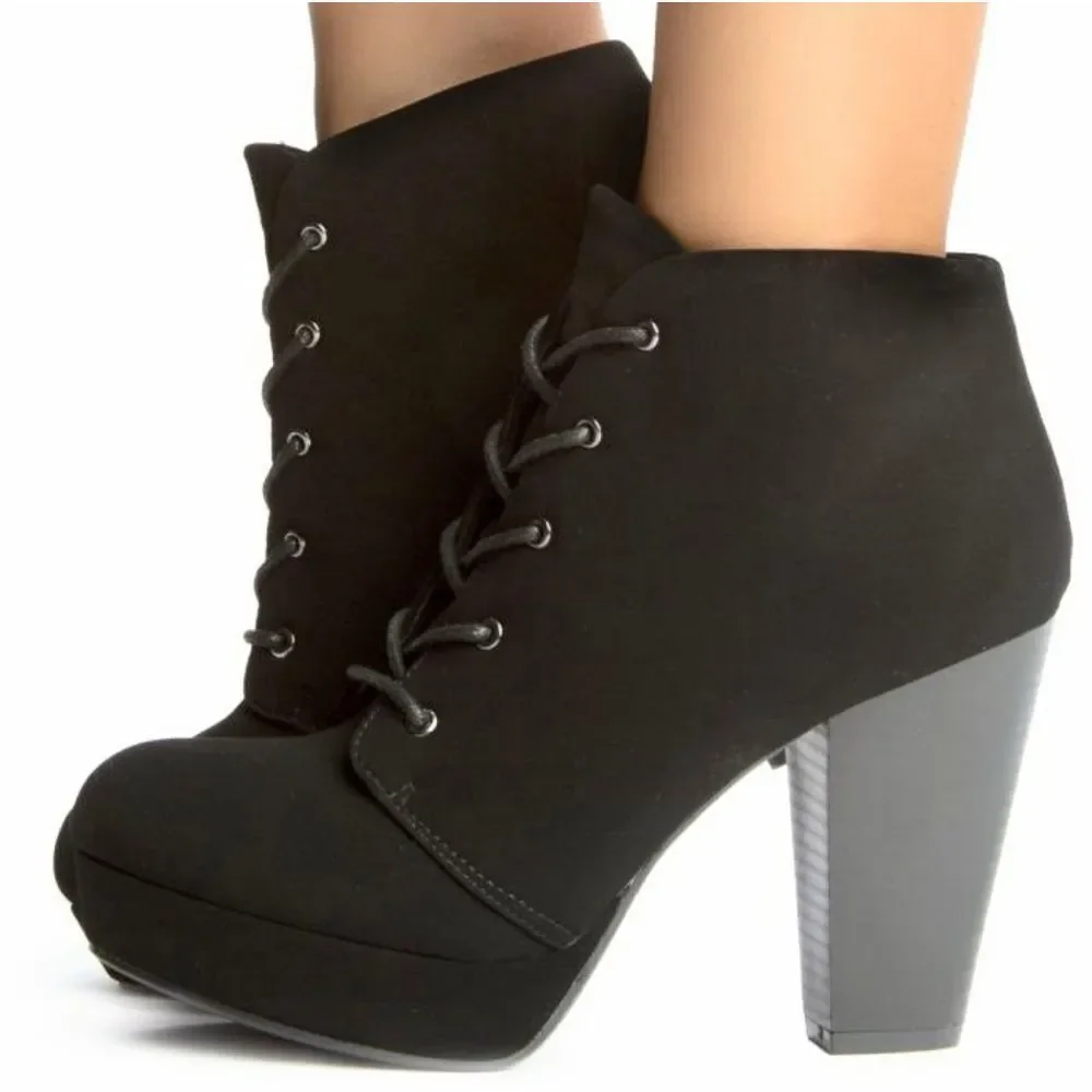 (S-4237) Soda AGENDA-S HEELED BOOTIE Sz 7